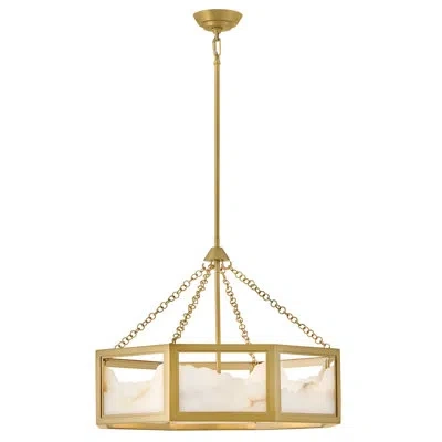 Fredrick Ramond Veleta Large Drum Chandelier In Gold