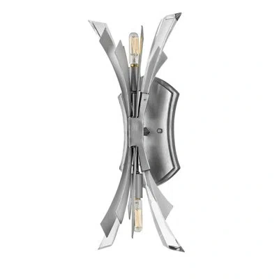 Fredrick Ramond Vida 17.25" Two-light Modern Wall Sconce W/ Crystal Accents In Glacial