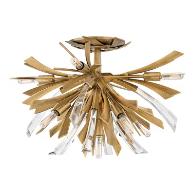 Fredrick Ramond Vida 24" Wide Burnished Gold 9-light Led Ceiling Light