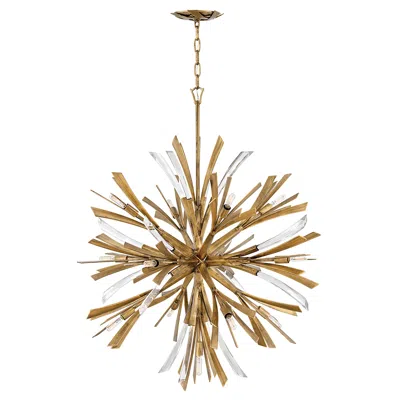 Fredrick Ramond Vida 36" Wide Large Orb Burnished Gold Chandelier