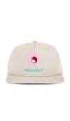 Free And Easy Blissed Out 5 Panel Strapback Hat In Neutral