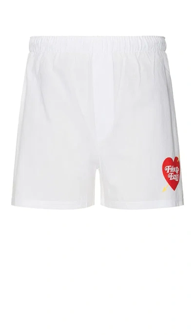 Free And Easy Heart & Arrow Classic Boxer Shorts In 椰子色