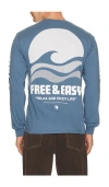 Free And Easy High Sea Long Sleeve Tee In Blue