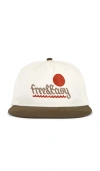 Free And Easy High Summer Two Tone 5 Panel Snapback Hat In Brown