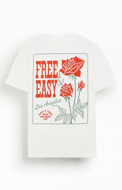Free And Easy Men's La Rosa T-shirt In White In Multi