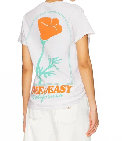 Free And Easy Superbloom Crewneck Tee In White