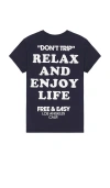 Free And Easy The Motto Tee In Blue