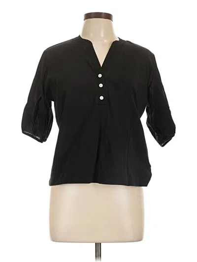 Pre-owned Free Assembly 3/4 Sleeve Blouse In Black
