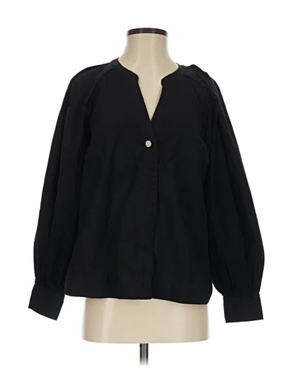 Pre-owned Free Assembly 3/4 Sleeve Blouse In Black