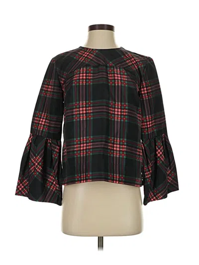 Pre-owned Free Assembly 3/4 Sleeve Blouse In Black
