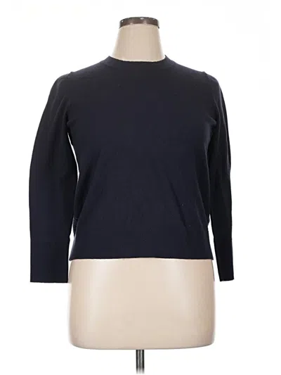 Pre-owned Free Assembly 3/4 Sleeve Top Blue Turtleneck Tops