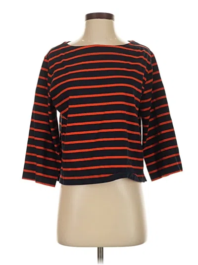 Pre-owned Free Assembly 3/4 Sleeve T-shirt In Red