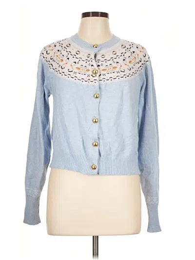 Pre-owned Free Assembly Cardigan Sweater In Blue