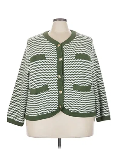 Pre-owned Free Assembly Cardigan Sweater In Green