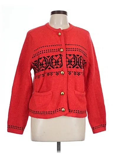 Pre-owned Free Assembly Cardigan Sweater In Red