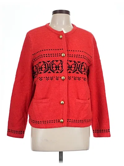 Pre-owned Free Assembly Cardigan Sweater In Red
