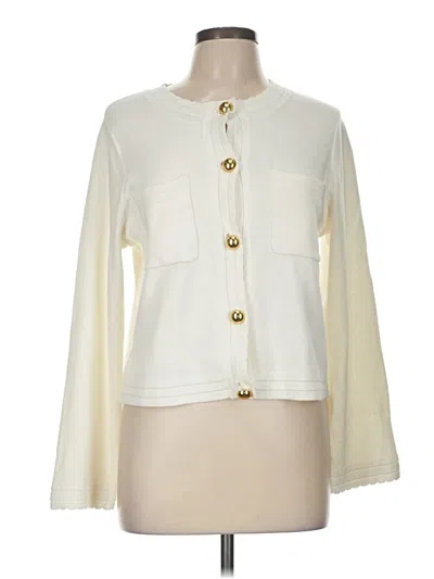 Pre-owned Free Assembly Cardigan Sweater In White