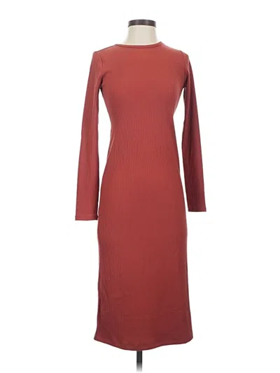 Pre-owned Free Assembly Casual Dress In Burgundy