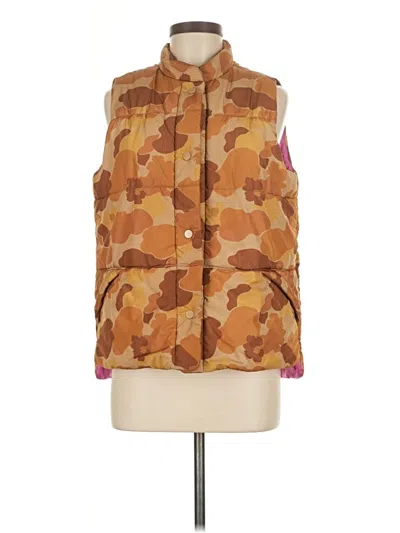 Pre-owned Free Assembly Faux Fur Vest In Brown