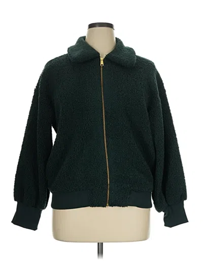 Pre-owned Free Assembly Fleece Jacket In Green