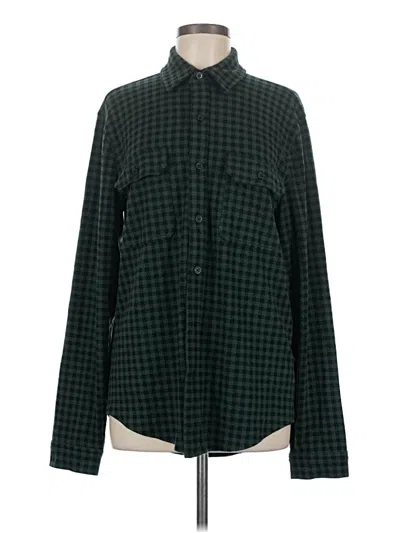 Pre-owned Free Assembly Long Sleeve Blouse In Green
