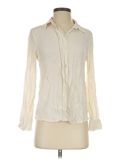 Pre-owned Free Assembly Long Sleeve Blouse In Ivory