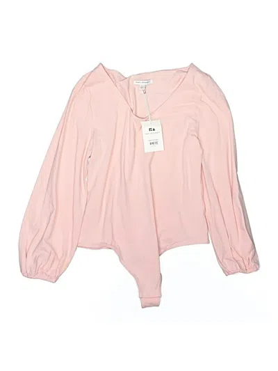 Pre-owned Free Assembly Long Sleeve Blouse In Pink