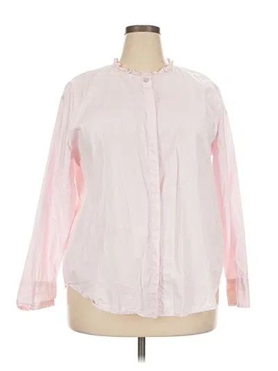 Pre-owned Free Assembly Long Sleeve Blouse In Pink
