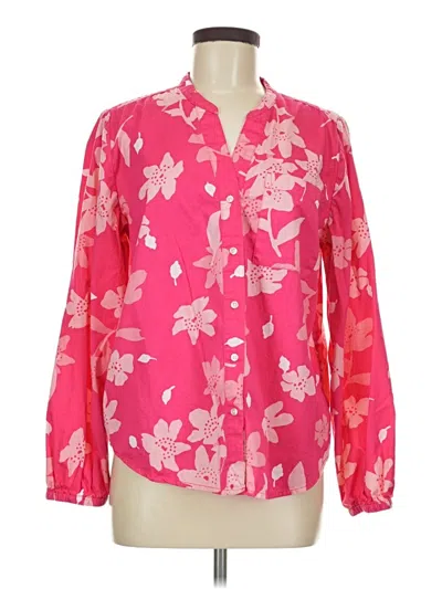 Pre-owned Free Assembly Long Sleeve Blouse In Pink