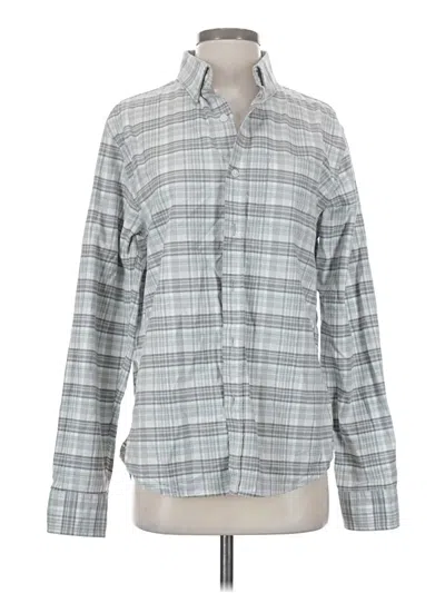 Pre-owned Free Assembly Long Sleeve Button Down Shirt In Gray