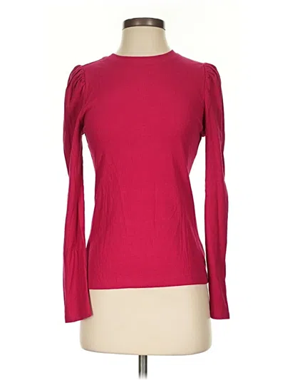 Pre-owned Free Assembly Long Sleeve Top Burgundy Turtleneck Tops