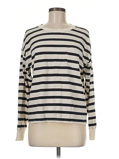Pre-owned Free Assembly Long Sleeve T-shirt In Ivory