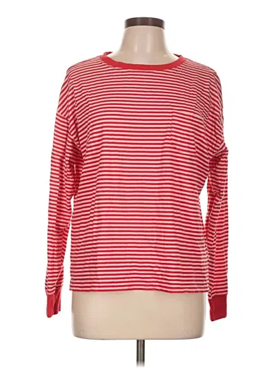 Pre-owned Free Assembly Long Sleeve T-shirt In Red