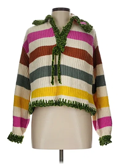 Pre-owned Free Assembly Pullover Sweater In Green