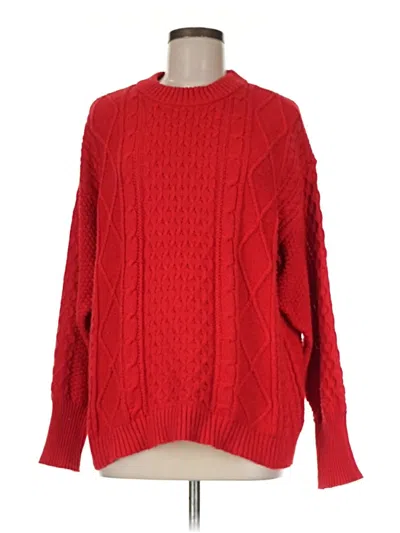 Pre-owned Free Assembly Pullover Sweater In Red