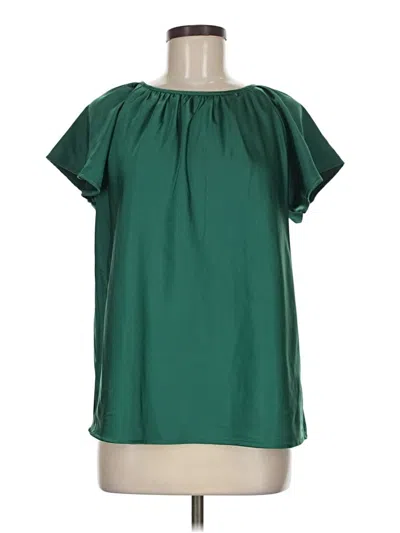 Pre-owned Free Assembly Short Sleeve Blouse In Green
