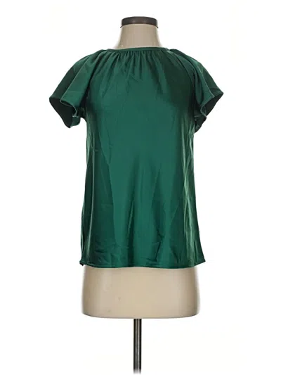 Pre-owned Free Assembly Short Sleeve Blouse In Green