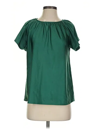 Pre-owned Free Assembly Short Sleeve Blouse In Green