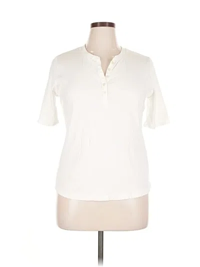 Pre-owned Free Assembly Short Sleeve Blouse In White
