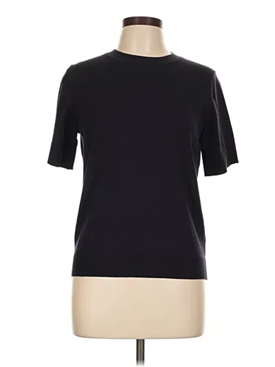 Pre-owned Free Assembly Short Sleeve Top Black Crew Neck Tops