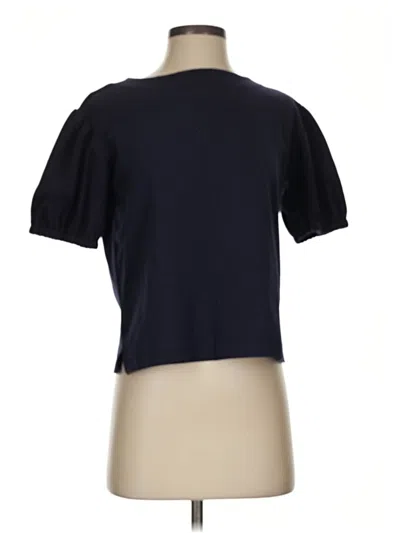 Pre-owned Free Assembly Short Sleeve Top Black Crew Neck Tops
