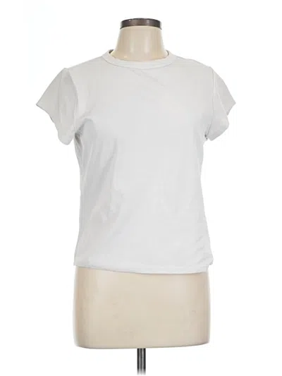 Pre-owned Free Assembly Short Sleeve Top White Crew Neck Tops