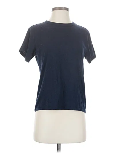 Pre-owned Free Assembly Short Sleeve T-shirt In Blue