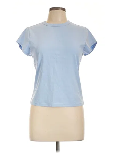 Pre-owned Free Assembly Short Sleeve T-shirt In Blue