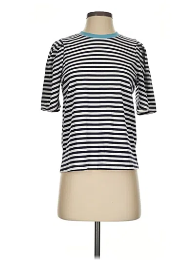 Pre-owned Free Assembly Short Sleeve T-shirt In Blue