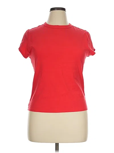 Pre-owned Free Assembly Short Sleeve T-shirt In Red