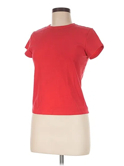 Pre-owned Free Assembly Short Sleeve T-shirt In Red