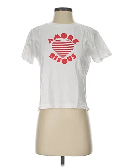 Pre-owned Free Assembly Short Sleeve T-shirt In White