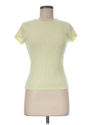 Pre-owned Free Assembly Short Sleeve T-shirt In Yellow