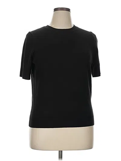 Pre-owned Free Assembly Short Sleeve Turtleneck In Black